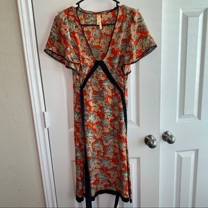 Maeve Anthropologie Silk Floral Dress